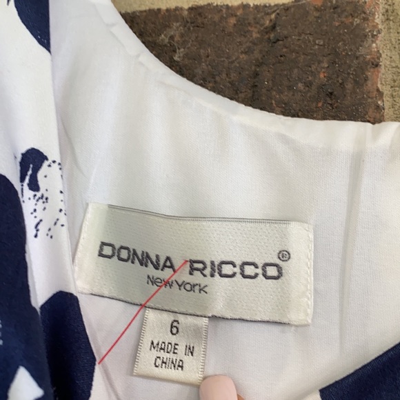 Donna Ricco navy and White Midi - Picture 8 of 13